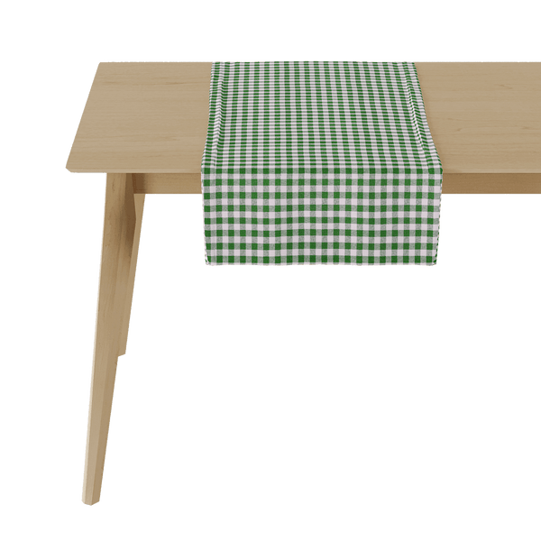Chemin de table à carreaux - Green check - D1020-