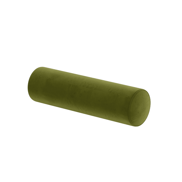 Coussin cylindrique sur mesure en velours - Olive - S6020,