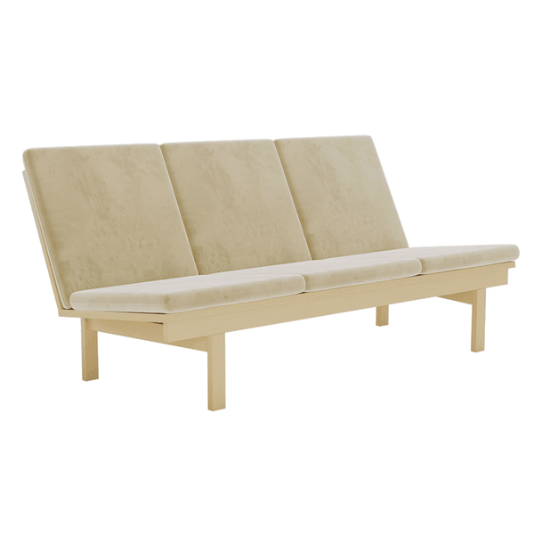Jeu de coussins pour Wegner GE 240/290 en velours - Velour - Sand - S6002.