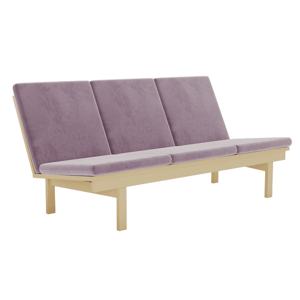 Jeu de coussins pour Wegner GE 240/290 en velours - Velour - Grape - S6007.