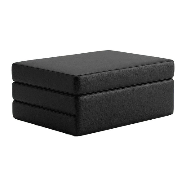 Matelas pliable sur mesure en similicuir - Black - S3107