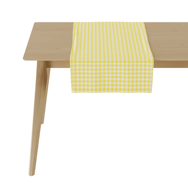 Chemin de table à carreaux - Yellow check - D1023-